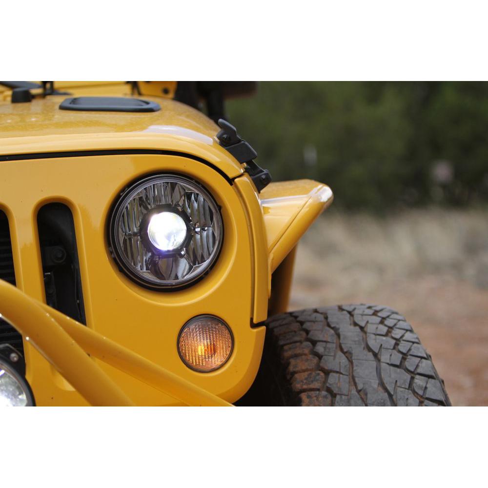 KC HiLiTES 7" Gravity LED Pro DOT Headlight - Driving Beam - Single - Universal / 07-18 Jeep JK