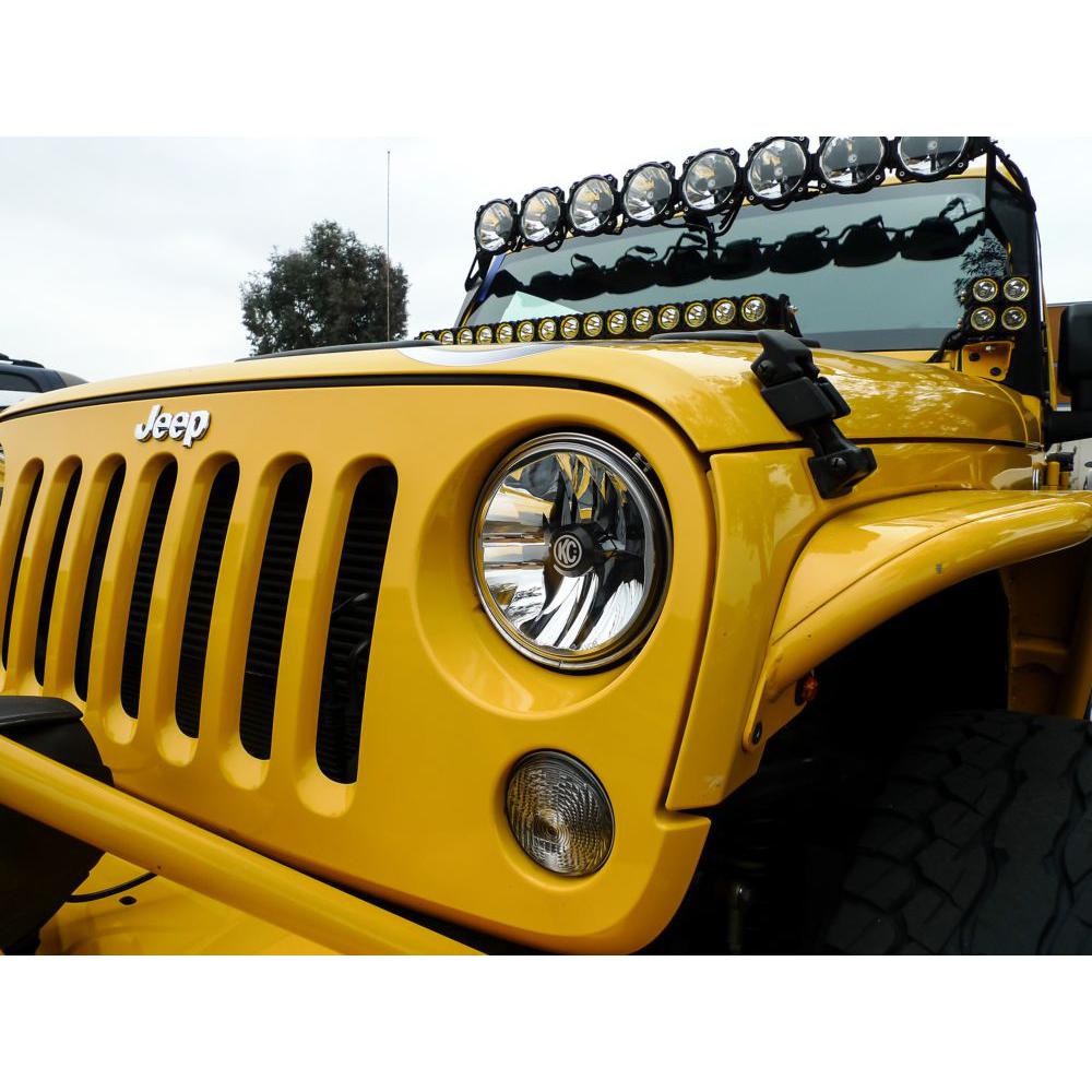 KC HiLiTES 7" Gravity LED DOT Headlight - Driving Beam - Pair - 07-18 Jeep JK
