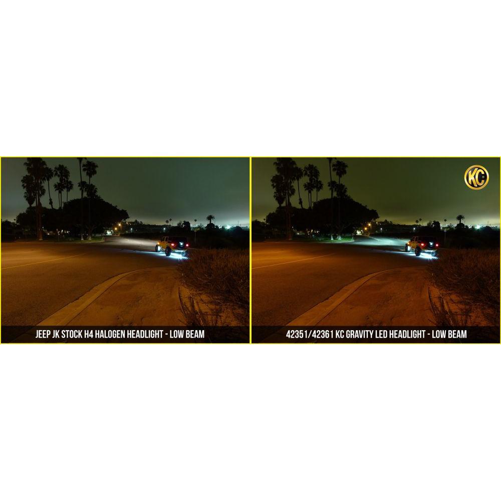 KC HiLiTES 7" Gravity LED DOT Headlight - Driving Beam - Single - Universal / 97-06 Jeep TJ