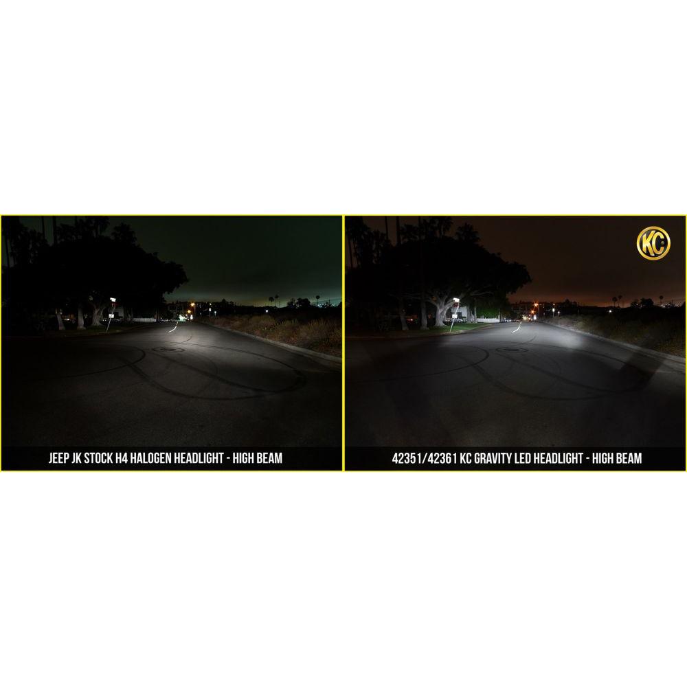 KC HiLiTES 7" Gravity LED DOT Headlight - Driving Beam - Single - Universal / 97-06 Jeep TJ