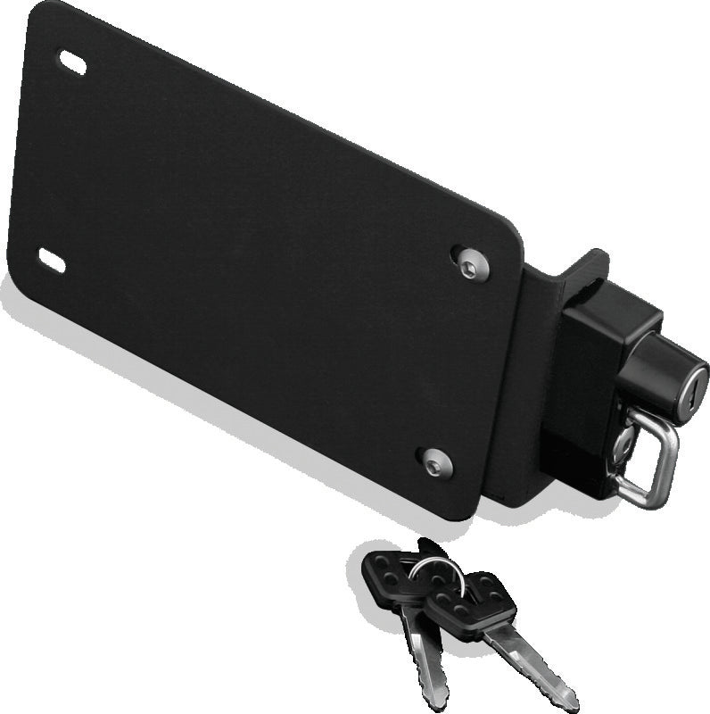 Kuryakyn Black License Plate Helmet Lock With Mount 4248