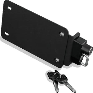 Kuryakyn Black License Plate Helmet Lock With Mount 4248