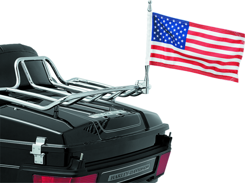Kuryakyn Chrome Flag With Universal 1/2in Vertical Mount 4254