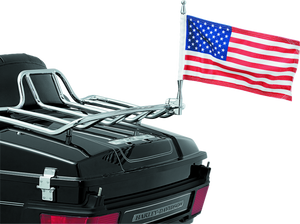 Kuryakyn Chrome Flag With Universal 1/2in Vertical Mount 4254