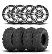 ITP SS212 14" Machined Black Wheels And Mud Lite Tires [27x10-14]