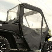 Falcon Ridge Black Canvas Soft Roll-Away Doors With Zipper For Can-Am Defender 2016-2022