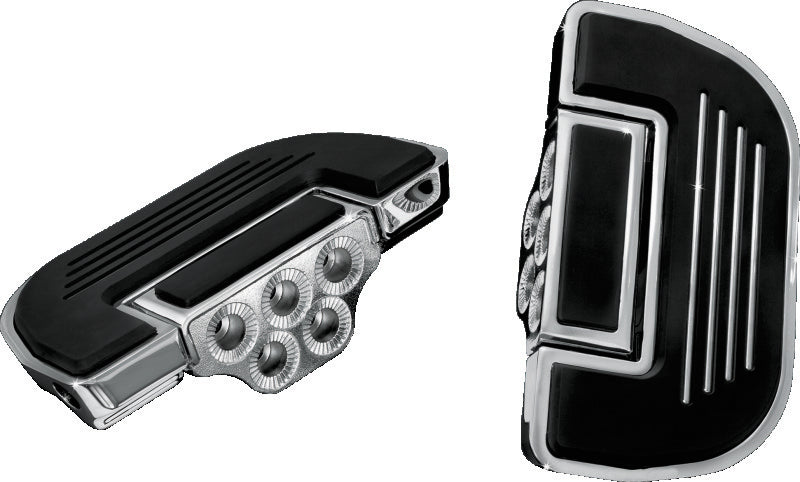 Kuryakyn Chrome Premium Ribbed Floorboards Without Adapter 4351