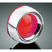 KURYAKYN RED CHROME DEEP DISH BEZELS 2010-2017 HARLEY BULLET TURN SIGNALS 2109