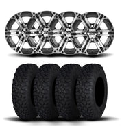 ITP SS212 14" Machined Black Wheels And Coyote Tires [27x11R-14]