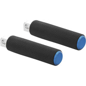 Arlen Ness Knurled Blue Foot Pegs 07-937