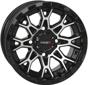 System 3 ST-6 Aluminum Gloss Black/Machined Wheel 12x7 4/110 4+3 (+10mm)