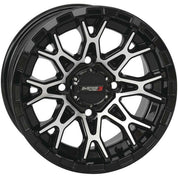 System 3 ST-6 Aluminum Gloss Black/Machined Wheel 12x7 4/110 4+3 (+10mm)