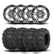 ITP SS212 14" Machined Black Wheels And Mud Lite Tires [28x12-14]