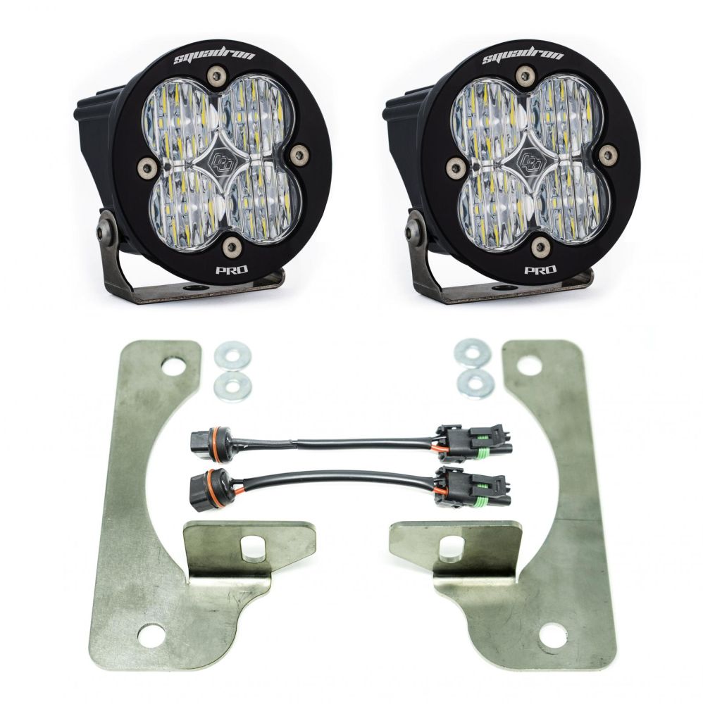 Baja Designs Fog Pocket Light Kit Squadron-R Pro Series Wide Cornering Pattern Clear Lens 447069