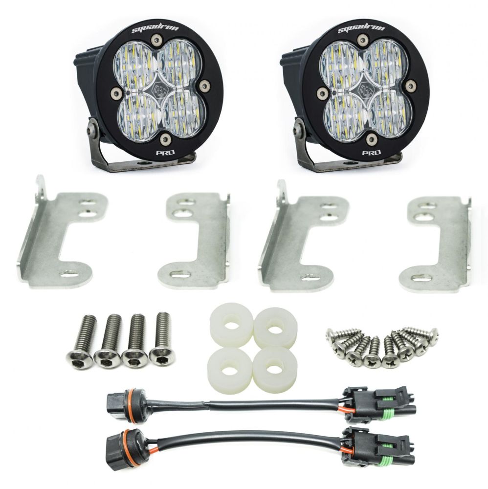 Baja Designs Fog Pocket Light Kit Squadron-R Pro Series Wide Cornering Pattern Clear Lens 447071