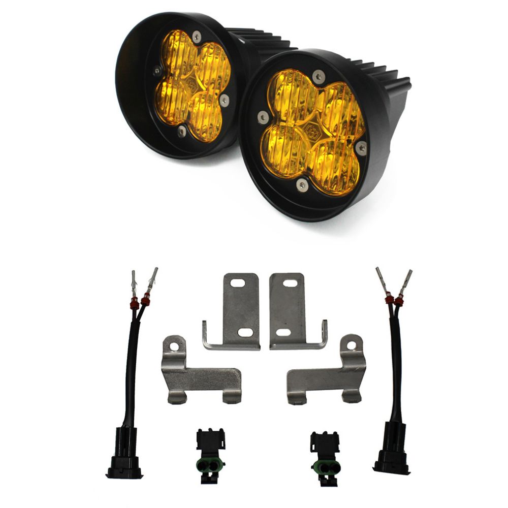 Baja Designs Fog Pocket Light Kit Squadron-R Sport Series Wide Cornering Pattern Baja Amber Lens 447115