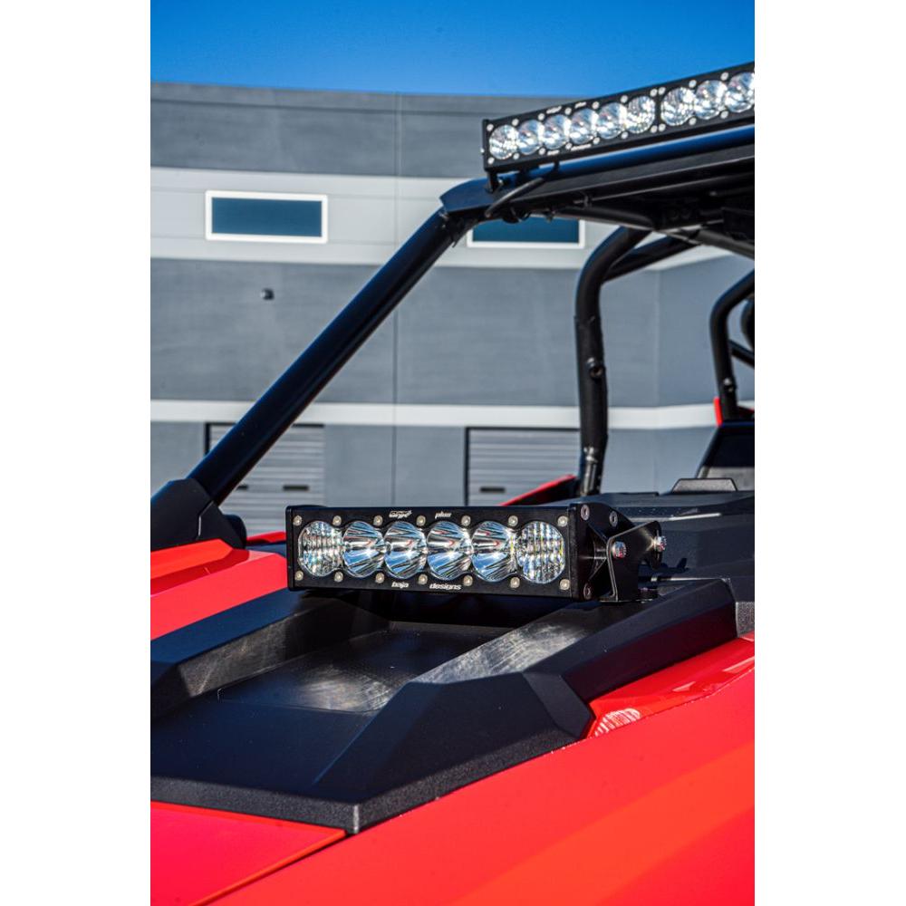 Baja Designs Hood Mount Light Bar Kit 10 inch OnX6+ Series Driving/Combo Pattern Clear Lens 447167