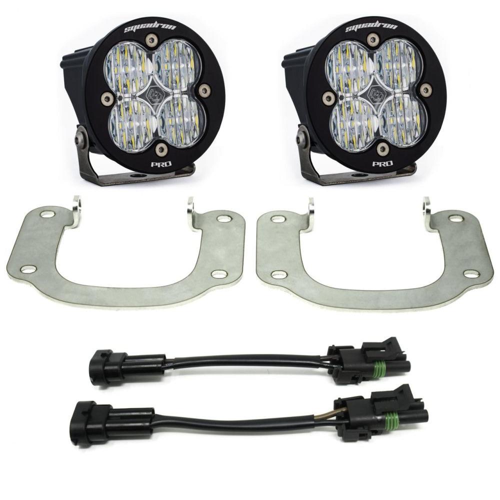 Baja Designs Fog Pocket Light Kit Squadron Sport Series Wide Cornering Pattern Clear Lens 447502