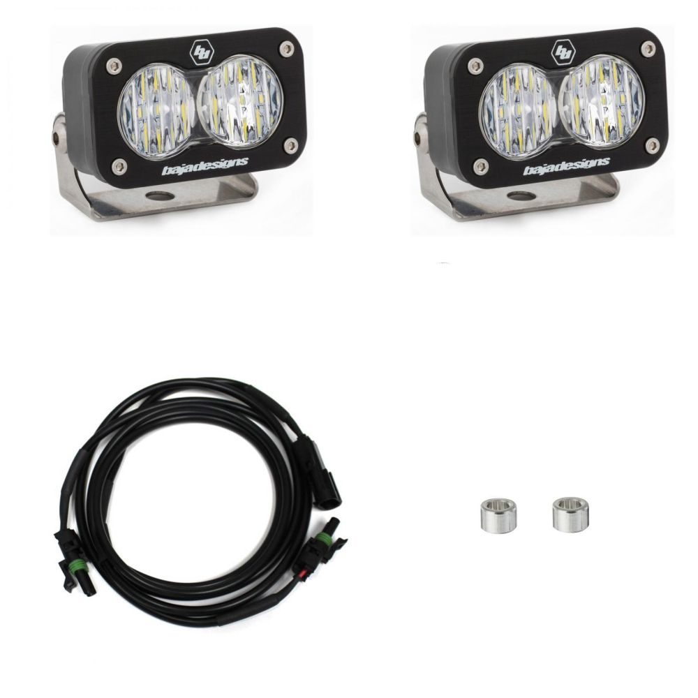 Baja Designs Reverse Light Kit Pair Dual S1 Sport Series Wide Cornering Pattern Clear Lens 447558