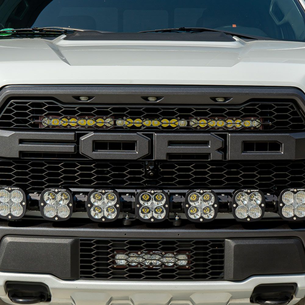 Baja Designs Upper Grille Light Bar Kit 30 inch S8 Series Driving/Combo Pattern Clear Lens For Ford F-150 Raptor 2017-2020 447561