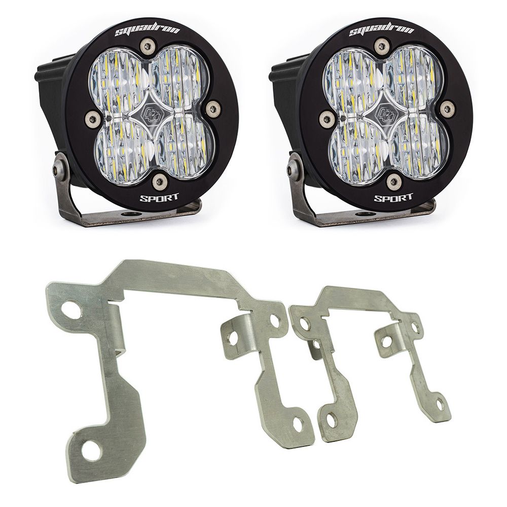 Baja Designs Fog Pocket Light Kit Squadron-R Sport Series Wide Cornering Pattern Baja Amber Lens 447607
