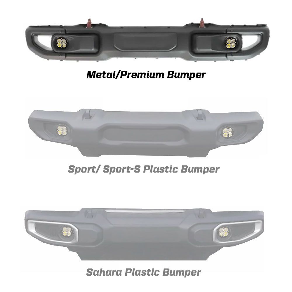 Baja Designs Fog Pocket Light Kit Squadron-R Series SAE Pattern Clear Lens 447623