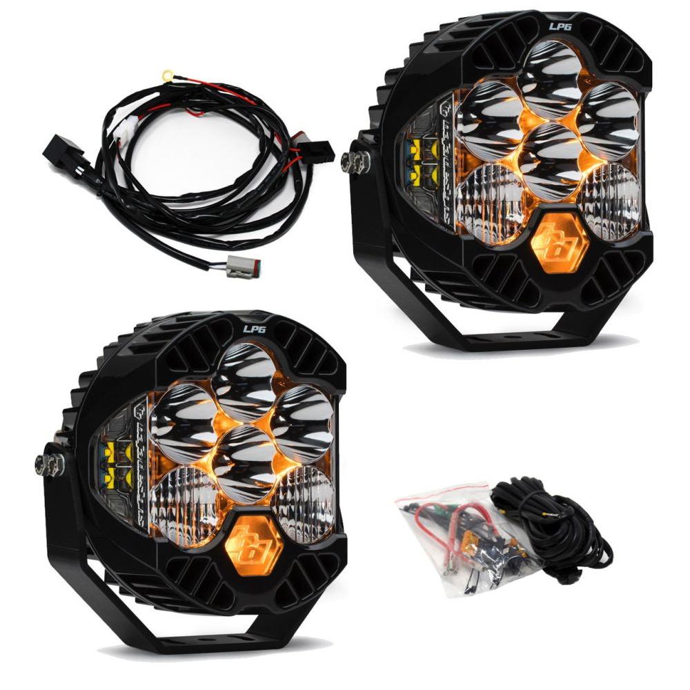 Baja Designs Bumper LED Light Kit LP6 Series Driving/Combo Pattern Clear Lens Toggle Wiring 447671