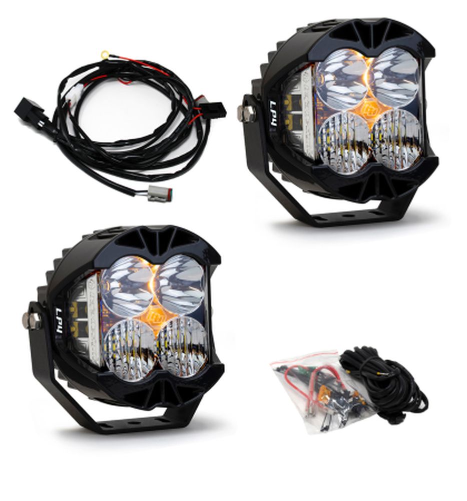 Baja Designs Bumper LED Light Kit LP4 Series Driving/Combo Pattern Clear Lens Upfitter Wiring 447672UP
