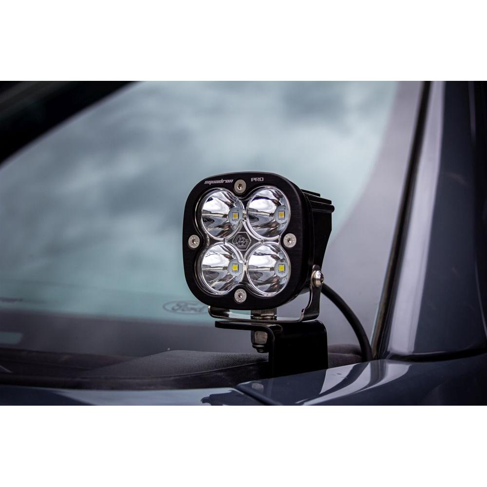 Baja Designs A-Pillar Light Kit Pair Squadron Pro Series Spot Pattern Clear Lens Toggle Wiring 447681