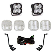Baja Designs A-Pillar Light Kit Pair Squadron Sport Series Spot Pattern Clear Lens Toggle Wiring 447695