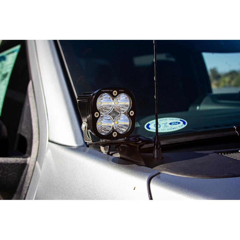 Baja Designs A-Pillar Light Kit Pair Squadron Sport Series Spot Pattern Clear Lens Toggle Wiring 447696