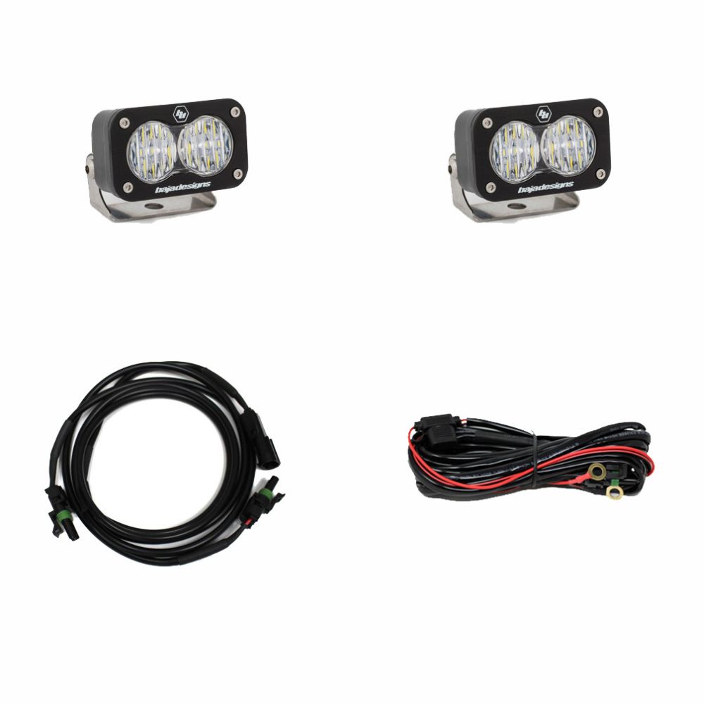 Baja Designs Reverse Light Kit Pair Dual S2 Sport Series Wide Cornering Pattern Clear Lens 447720