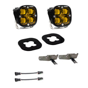 Baja Designs Fog Pocket Light Kit Squadron Series SAE Pattern Baja Amber Lens 447731