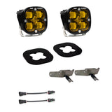 Baja Designs Fog Pocket Light Kit Squadron Series SAE Pattern Baja Amber Lens 447731