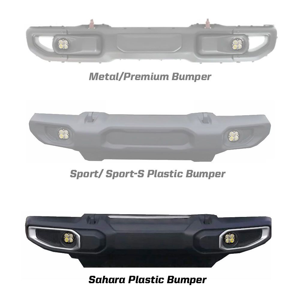 Baja Designs Fog Pocket Light Kit Squadron-R Series SAE Pattern Baja Amber Lens 447735