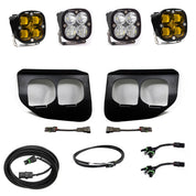 Baja Designs Fog Pocket Light Kit Squadron Pro Series SAE Pattern Baja Amber Lens Upfitter Wiring 447737UP