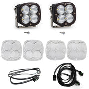 Baja Designs A-Pillar Light Kit Pair XL Sport Series Spot Pattern Clear Lens Upfitter Wiring 447753UP