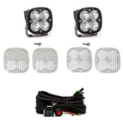 Baja Designs A-Pillar Light Kit Pair Squadron Pro Series Spot Pattern Clear Lens Toggle Wiring 447754