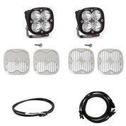 Baja Designs A-Pillar Light Kit Pair Squadron Sport Series Spot Pattern Clear Lens Upfitter Wiring 447755UP