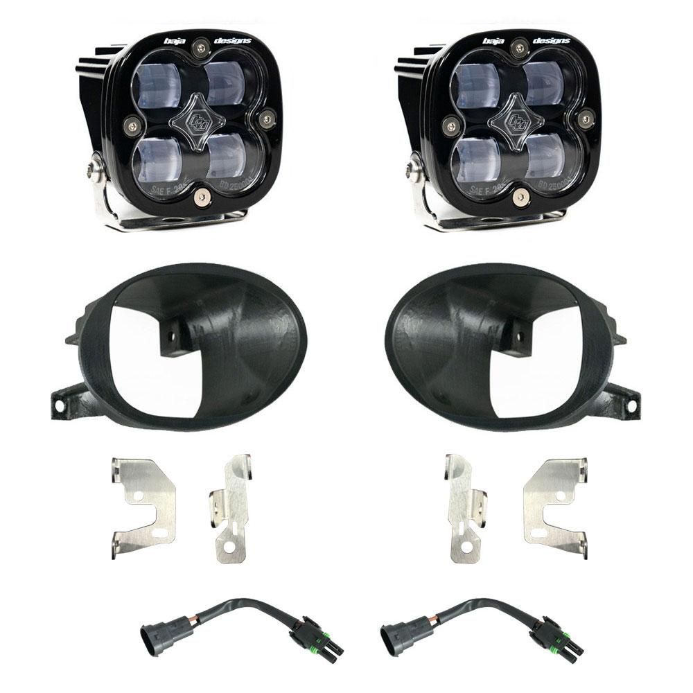 Baja Designs Fog Pocket Light Kit Squadron SAE Series Spot Pattern Clear Lens 447863