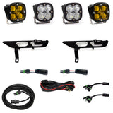 Baja Designs Fog Pocket Light Kit Squadron / Sport Series SAE Pattern Baja Amber Lens Toggle Wiring 447869