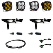 Baja Designs Fog Pocket Light Kit Squadron / Sport Series SAE Pattern Clear Lens Upfitter Wiring 447871UP