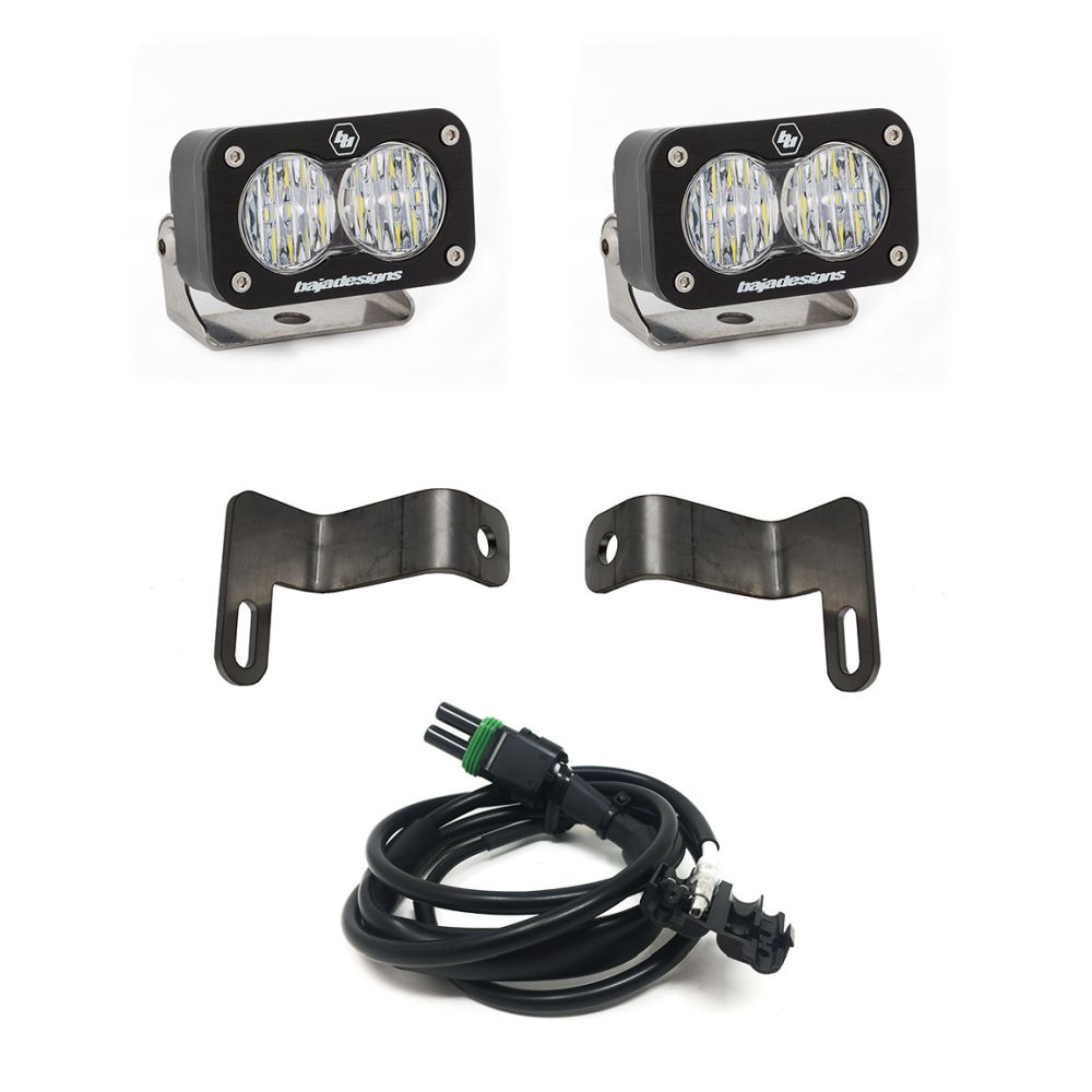 Baja Designs Reverse Light Kit Pair Dual S2 Series Wide Cornering Pattern Clear Lens For Ram 1500 Rebel 2019-2024 448027