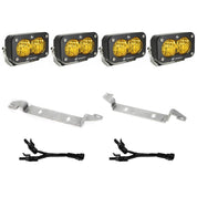 Baja Designs Fog Pocket Light Kit Dual S2 Sport Series Wide Cornering Pattern Baja Amber Lens 448081