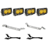 Baja Designs Fog Pocket Light Kit Dual S2 Sport Series Wide Cornering Pattern Baja Amber Lens 448081