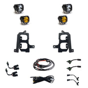 Baja Designs Fog Pocket Light Kit Dual S1 Series Wide Cornering Pattern Clear Lens 448084