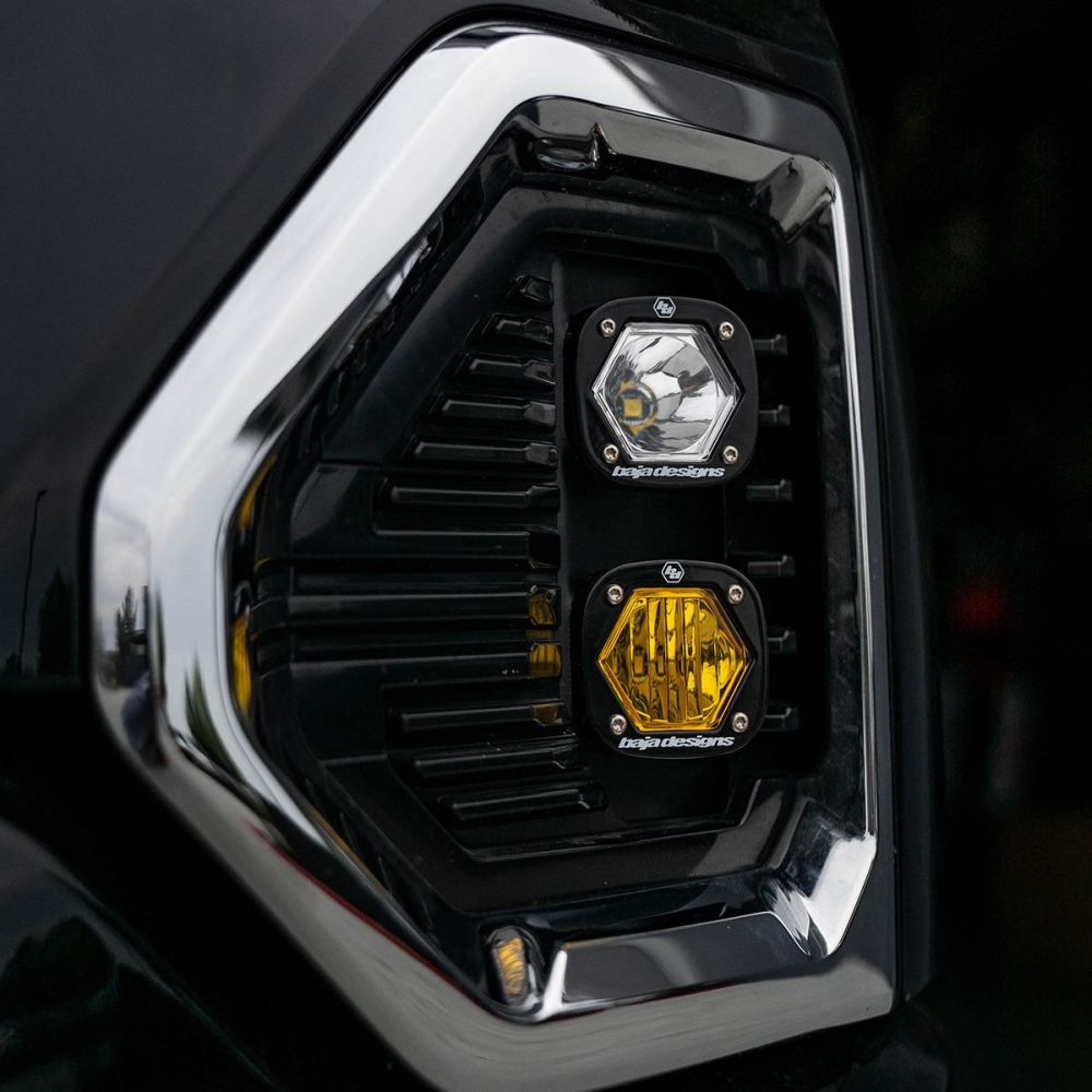 Baja Designs Fog Pocket Light Kit Dual S1 Series Wide Cornering Pattern Clear Lens 448084