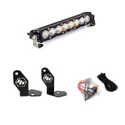 Baja Designs Hood Mount Light Bar Kit 10 inch S8 Series Driving/Combo Pattern Baja Amber Lens 448102
