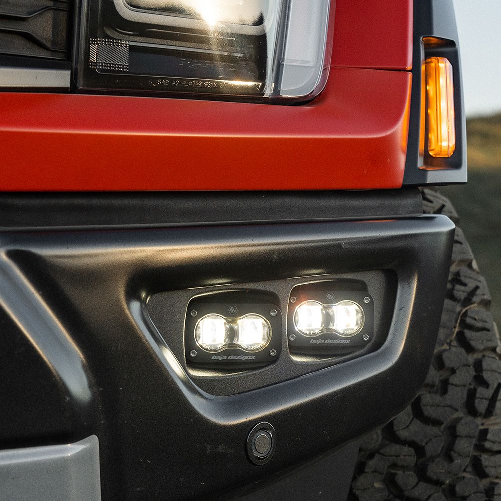 Baja Designs Fog Pocket Light Kit Dual S2 SAE Series Spot Pattern Clear Lens 448166