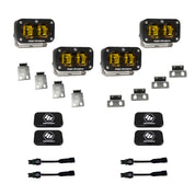 Baja Designs Fog Pocket Light Kit Dual S2 SAE Series Spot Pattern Clear Lens 448171